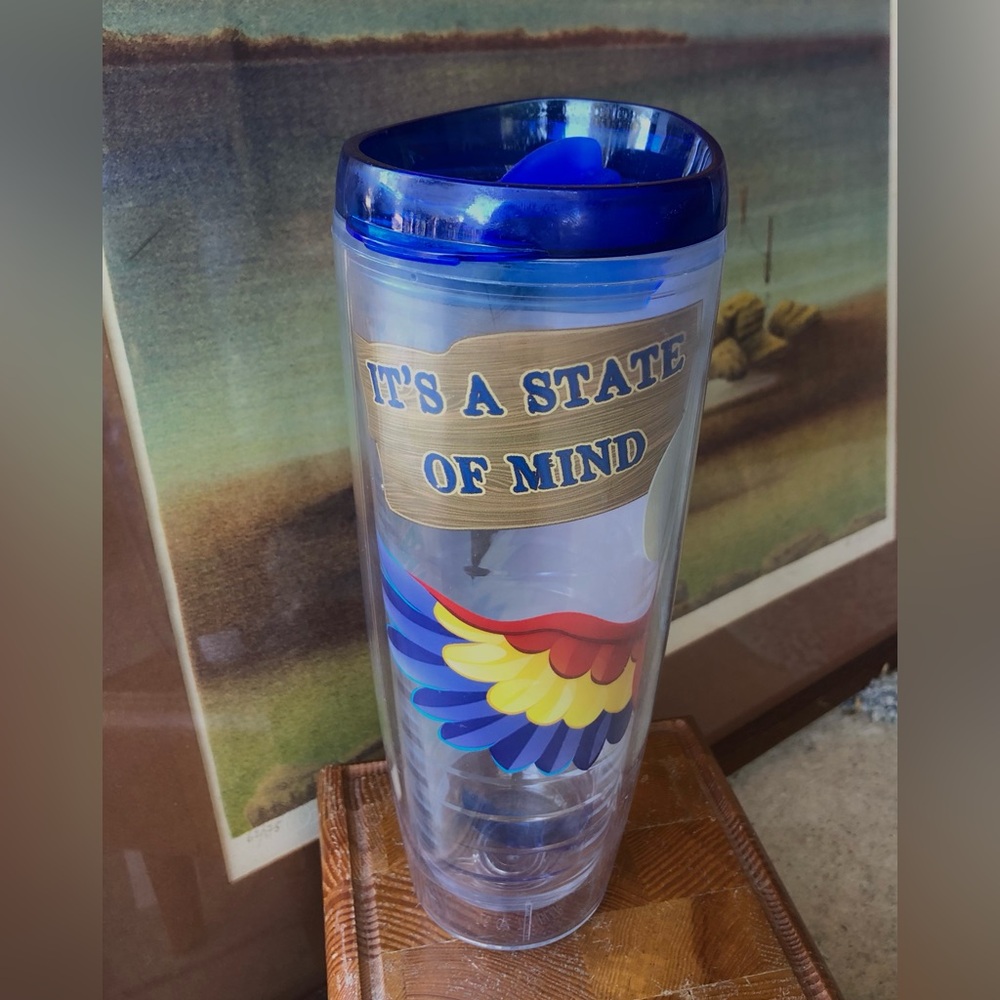 10182G Margaritaville "It's A State Of Mind" Insulated 26 Oz Blue ***LID DAMAGED
